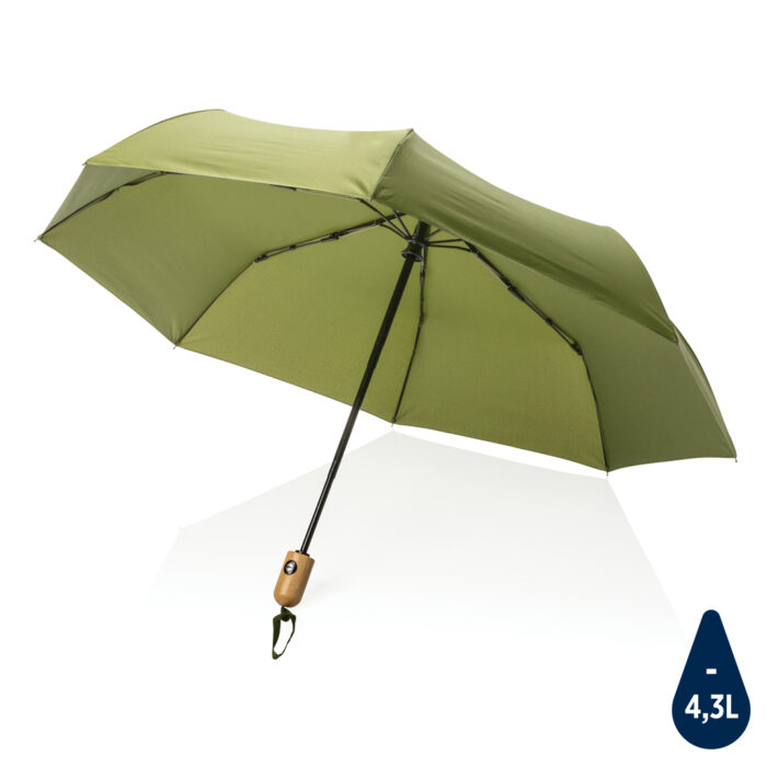 21"-es Impact AWARE RPET automata bambusz esernyő 190T