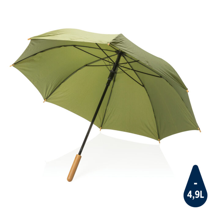 23"-es Impact AWARE RPET félautomata bambusz esernyő 190T